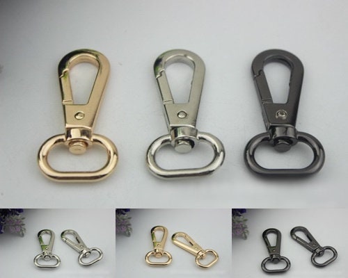 Swivel Lever Snap Hook 1/10pcs Bag Hardware Metal Spring Trigger Lobster Clasp Clip Gold Silver Gunmetal 53 20mm Purse Handbag Making Bulk