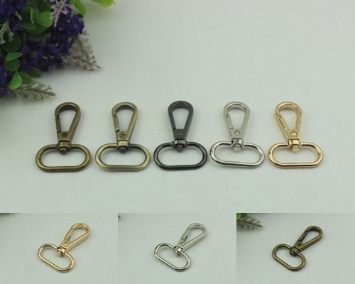 Swivel Lever Snap Hook 1/10pcs Bag Hardware Metal Spring Trigger Lobster Clasp Clip Gold Silver Gunmetal Bronze 47 25mm Purse Handbag Making