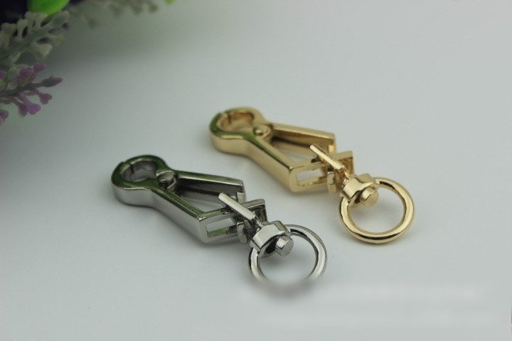 Swivel Lever Snap Hook 1/10pcs Bag Hardware Metal Spring Trigger Lobster Clasp Clip Light Gold Silver 56 11mm Purse Handbag Making Wholesale