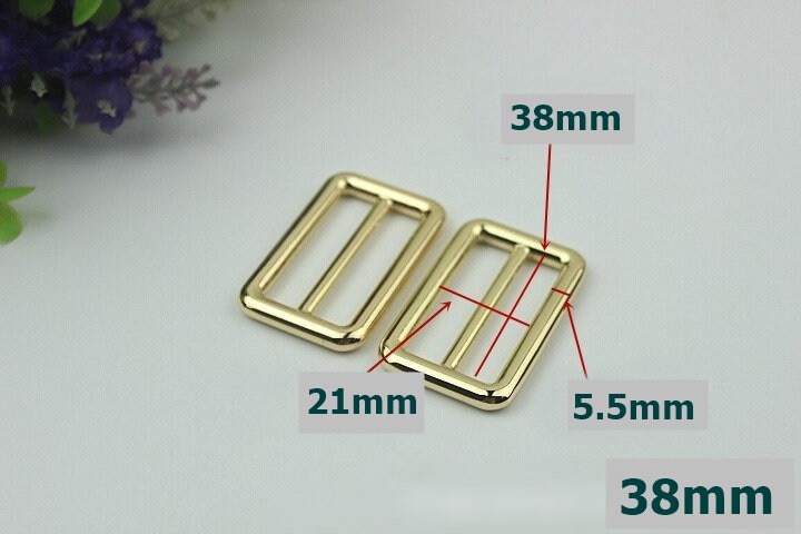 Strap Slider Bag Hardware Rectangle Double Loop Metal Buckle Adjuster Adjuster Gold Silver Gunmetal Bronze Purse Handbag Making Bulk