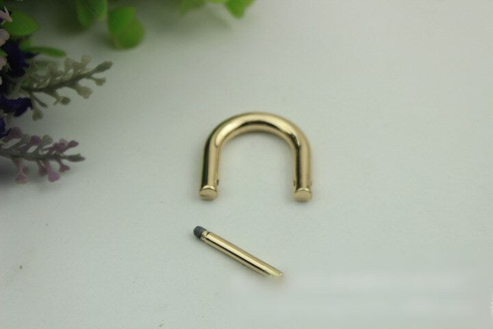 Horseshoe Handbag Connector 10/100pcs Bag Hardware Gold Silver Gunmetal Metal Clip Clasp Buckle Purse Strap Handles Screw D Rings Shackle