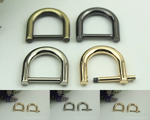 Horseshoe Handbag Connector 10/100pcs Bag Hardware Gold Silver Gunmetal Metal Clip Clasp Buckle Purse Strap Handles Screw D Rings Shackle