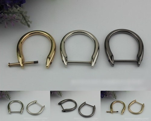 Horseshoe Handbag Connector 10/100pcs Bag Hardware Gold Silver Gunmetal Metal Clip Clasp Buckle Purse Strap Handles Screw D Rings Shackle