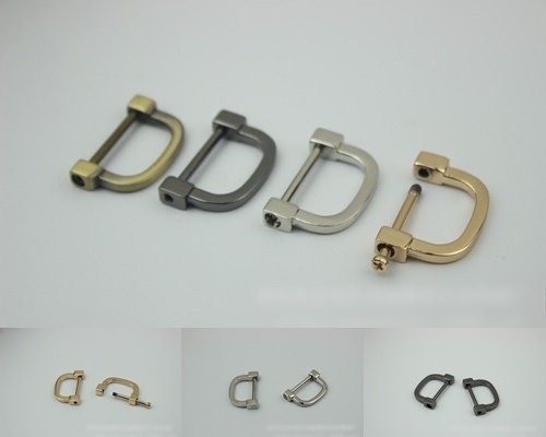 Horseshoe Handbag Connector 10/100pcs Bag Hardware Gold Silver Gunmetal Metal Clip Clasp Buckle Purse Strap Handles Screw D Rings Shackle