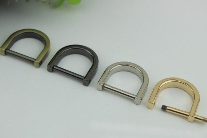 Horseshoe Handbag Connector 10/100pcs Bag Hardware Gold Silver Gunmetal Metal Clip Clasp Buckle Purse Strap Handles Screw D Rings Shackle