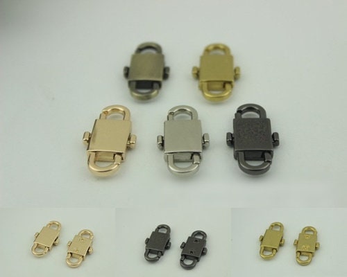 Padlock Bag Hardware Gold Silver Bronze 32mm Rectangle 1/20 pcs Handmade Purse Handbag Making Metal Bulk Wholesale Accessories Supplies Bulk