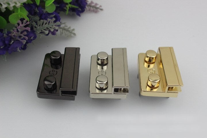 Rectangle Twist Turn Lock Bag Hardware Gold Silver Gunmetal Bronze Handmade Purse Handbag Making Metal 44 30mm Supplies Wholesale