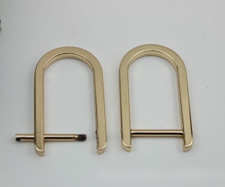 Horseshoe Handbag Connector 10pcs Bag Hardware Light Gold Metal Clip Clasp Buckle Purse Strap Handles Screw D Rings Shackle Wholesale Bulk