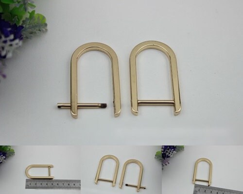 Horseshoe Handbag Connector 10pcs Bag Hardware Light Gold Metal Clip Clasp Buckle Purse Strap Handles Screw D Rings Shackle Wholesale Bulk