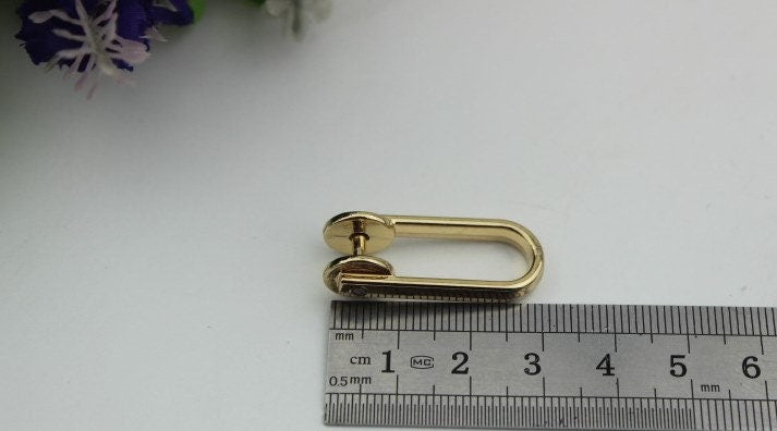 Horseshoe Handbag Connector 10pcs Bag Hardware Light Gold Metal Clip Clasp Buckle Purse Strap Handles Screw D Rings Shackle Wholesale Bulk