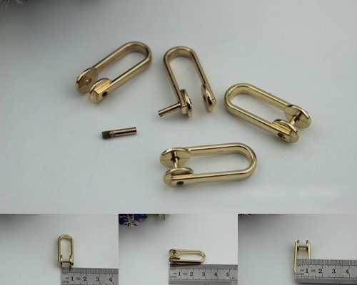 Horseshoe Handbag Connector 10pcs Bag Hardware Light Gold Metal Clip Clasp Buckle Purse Strap Handles Screw D Rings Shackle Wholesale Bulk