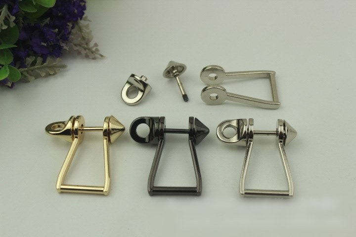 Horseshoe Handbag Connector 10/100pcs Bag Hardware Gold Silver Gunmetal Metal Clip Clasp Buckle Purse Strap Handles Screw Trapezoid Shackle