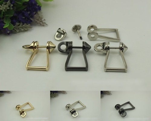 Horseshoe Handbag Connector 10/100pcs Bag Hardware Gold Silver Gunmetal Metal Clip Clasp Buckle Purse Strap Handles Screw Trapezoid Shackle