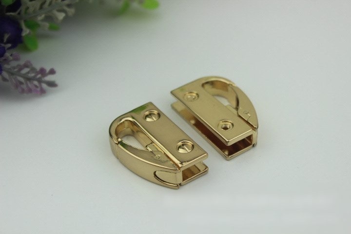 Strap Handles Connector 1/10 pcs Bag Hardware Metal Lock Buckle Gold Silver Gunmetal Bronze Handmade Purse Handbag Backpack Making 35mm Bulk