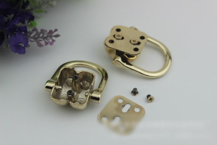 D Shaped Strap Handles Connector 1/10 pcs Bag Hardware Metal Lock Buckle Gold Gunmetal Handmade Purse Handbag Backpack Making 41mm 1 5/8"