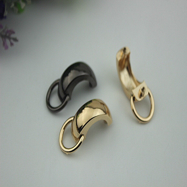 Arc Strap Handles Connector 1/10 pcs Bag Hardware Metal Lock Buckle Gold Gunmetal Handmade Purse Handbag Backpack Making 35mm 1 3/8"