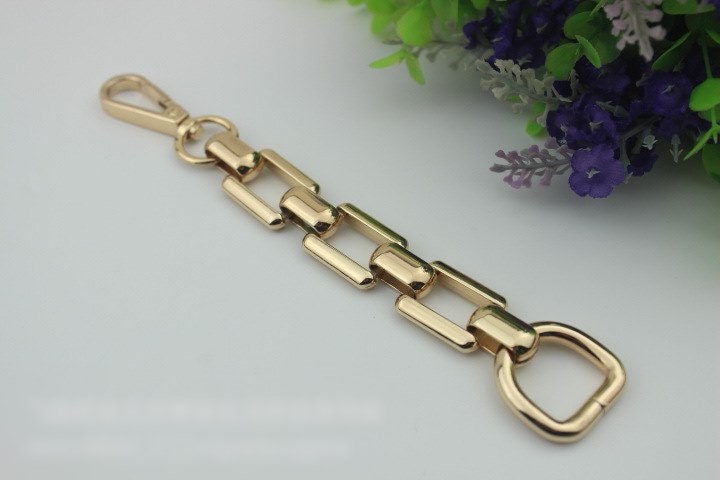 Chain Strap Handles Connector 1/10 pcs Bag Hardware Metal Lock Buckle Gold Gunmetal Handmade Purse Handbag Backpack Making 180 mm  7" Bulk