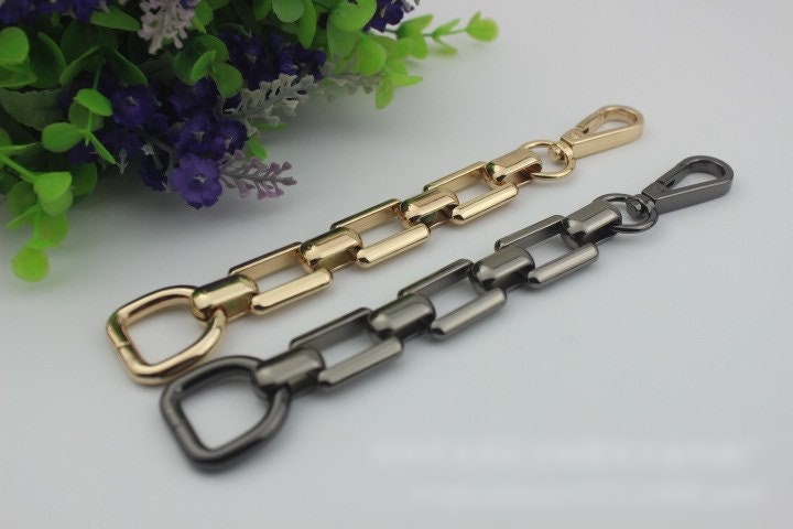 Chain Strap Handles Connector 1/10 pcs Bag Hardware Metal Lock Buckle Gold Gunmetal Handmade Purse Handbag Backpack Making 180 mm  7" Bulk