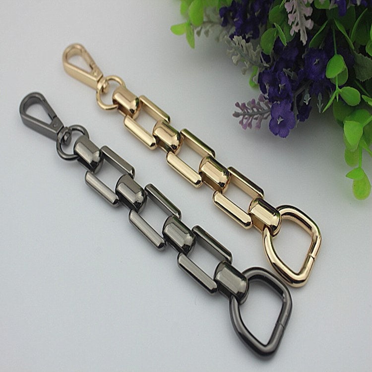 Chain Strap Handles Connector 1/10 pcs Bag Hardware Metal Lock Buckle Gold Gunmetal Handmade Purse Handbag Backpack Making 180 mm  7" Bulk