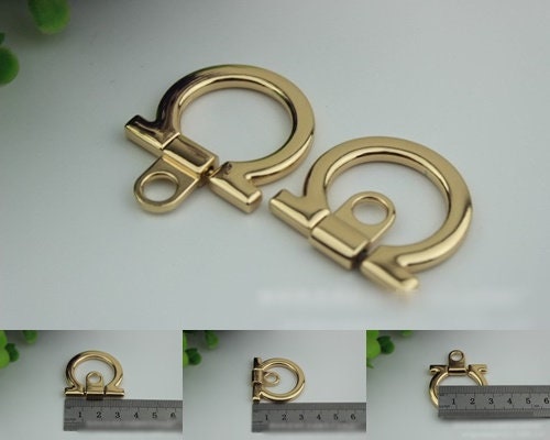 D Shaped Strap Handles Connector 1/10 pcs Bag Hardware Metal Lock Buckle Light Gold Handmade Purse Handbag Backpack Making 32mm 1 1/4 inch