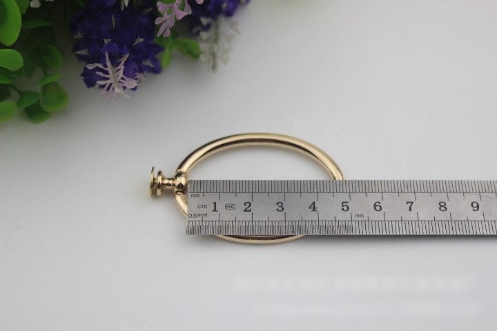 Ring Strap Handles Connector 1/10 pcs Bag Hardware Metal Lock Buckle Light Gold Handmade Purse Handbag Backpack Making 60 100mm 2 3/8  4"