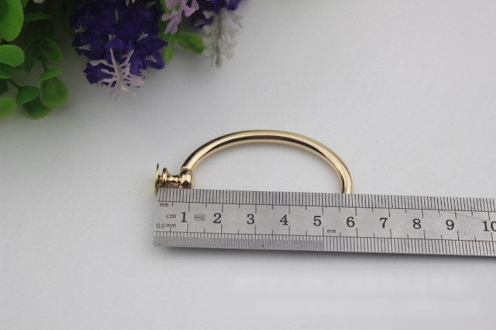 Ring Strap Handles Connector 1/10 pcs Bag Hardware Metal Lock Buckle Light Gold Handmade Purse Handbag Backpack Making 60 100mm 2 3/8  4"