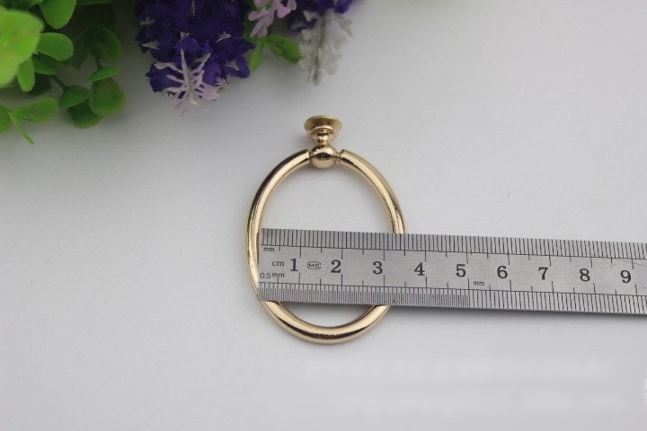 Ring Strap Handles Connector 1/10 pcs Bag Hardware Metal Lock Buckle Light Gold Handmade Purse Handbag Backpack Making 60 100mm 2 3/8  4"