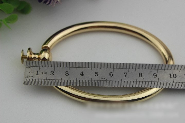 Ring Strap Handles Connector 1/10 pcs Bag Hardware Metal Lock Buckle Light Gold Handmade Purse Handbag Backpack Making 60 100mm 2 3/8  4"