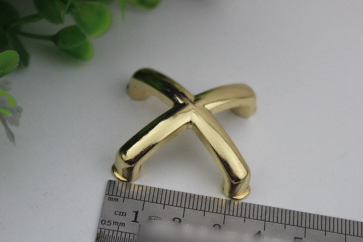 Arc Strap Handles Connector 1/10 pcs Bag Hardware Metal Lock Buckle Light Gold Handmade Purse Handbag Backpack Making 36mm 1 3/8 inch Bulk