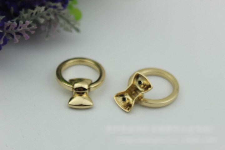 Ring Strap Handles Connector 1/10 pcs Bag Hardware Metal Lock Buckle Light Gold Handmade Purse Handbag Backpack Making 40mm 1 5/8 inch Bulk