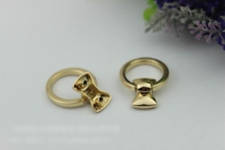 Ring Strap Handles Connector 1/10 pcs Bag Hardware Metal Lock Buckle Light Gold Handmade Purse Handbag Backpack Making 40mm 1 5/8 inch Bulk