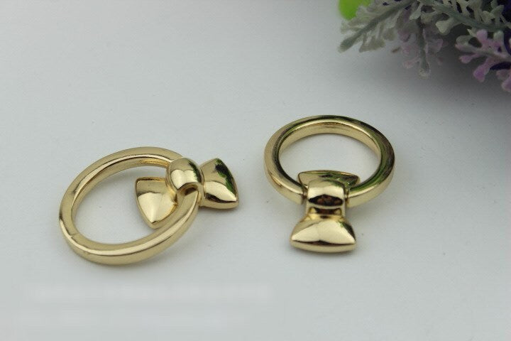 Ring Strap Handles Connector 1/10 pcs Bag Hardware Metal Lock Buckle Light Gold Handmade Purse Handbag Backpack Making 40mm 1 5/8 inch Bulk