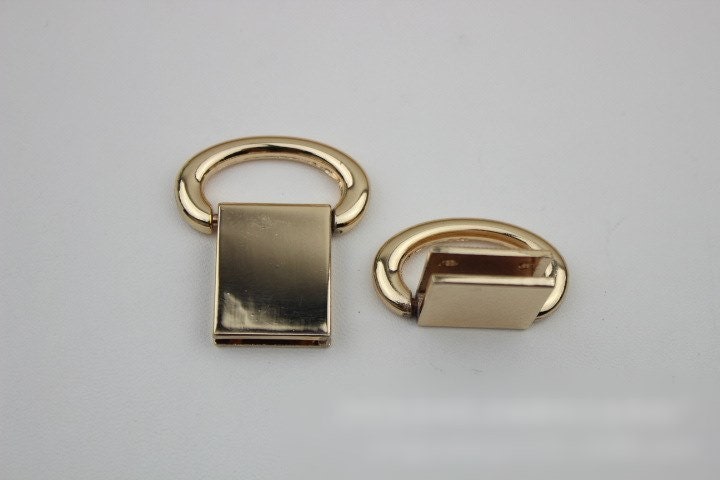 Ring Strap Handles Connector 1/10 pcs Bag Hardware Metal Lock Buckle Light Gold Handmade Purse Handbag Backpack Making 40mm 1 5/8 inch Bulk