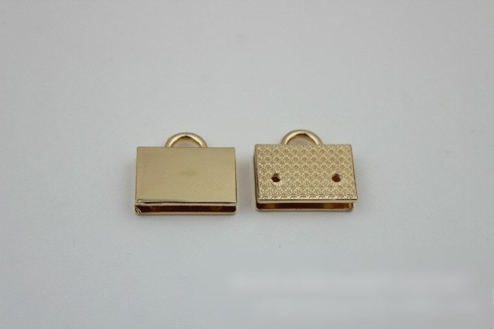 Square Strap Handles Connector 1/10 pcs Bag Hardware Metal Lock Buckle Light Gold Handmade Purse Handbag Backpack Making 28mm 1 1/8 inch