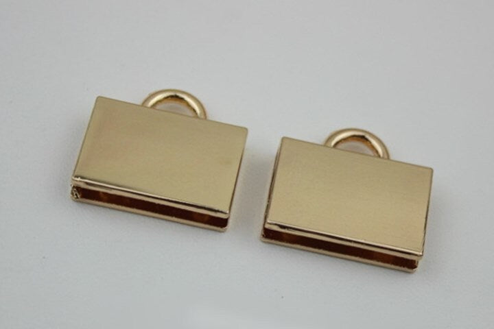 Square Strap Handles Connector 1/10 pcs Bag Hardware Metal Lock Buckle Light Gold Handmade Purse Handbag Backpack Making 28mm 1 1/8 inch