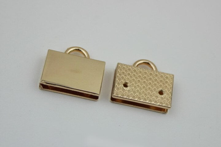 Square Strap Handles Connector 1/10 pcs Bag Hardware Metal Lock Buckle Light Gold Handmade Purse Handbag Backpack Making 28mm 1 1/8 inch