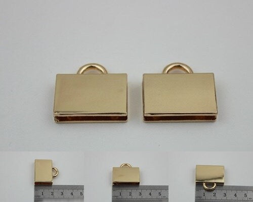 Square Strap Handles Connector 1/10 pcs Bag Hardware Metal Lock Buckle Light Gold Handmade Purse Handbag Backpack Making 28mm 1 1/8 inch