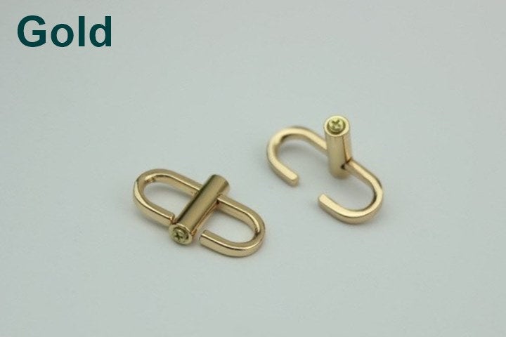 Screw Fixing Hook 2/20pcs Bag Hardware Metal Spring Trigger Lobster Clasp Clip Gold Silver Gunmetal Bronze 23 13mm Purse Handbag Making