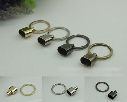 Round Keychain Hook 2/20pcs Bag Hardware Metal Spring Trigger Lobster Clasp Clip Gold Silver Gunmetal Bronze 46 25mm Purse Handbag Making