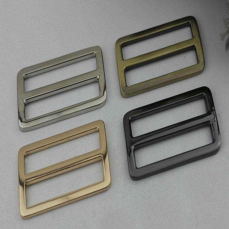 10pcs Strap Slider Bag Hardware Rectangle Double Loop Metal Buckle Adjuster Gold Silver Gunmetal Bronze Purse Handbag Making Bulk 40x37mm