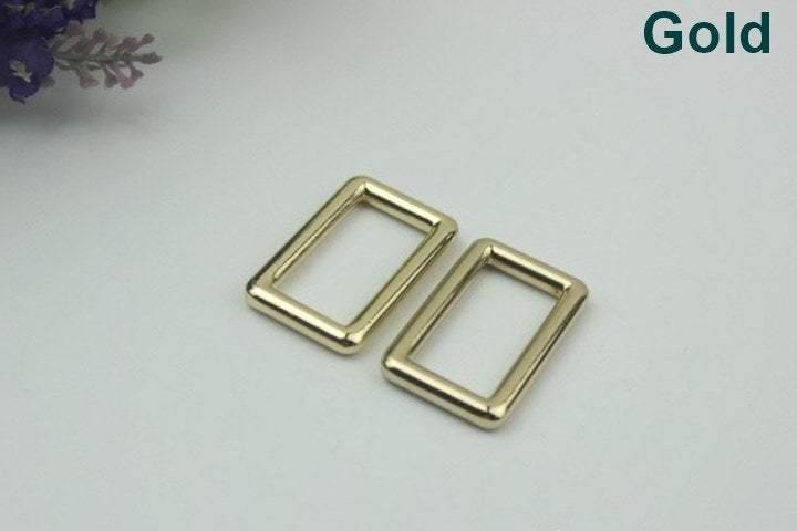 10pcs Strap Slider Bag Hardware Rectangle Single Loop Metal Buckle Adjuster Gold Silver Gunmetal Bronze Purse Handbag Making Bulk 32x16mm