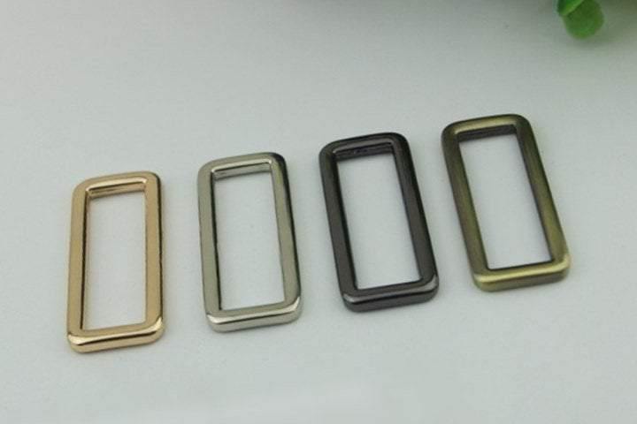 10pcs Strap Slider Bag Hardware Rectangle Single Loop Metal Buckle Adjuster Gold Silver Gunmetal Bronze Purse Handbag Making Bulk 38x12mm