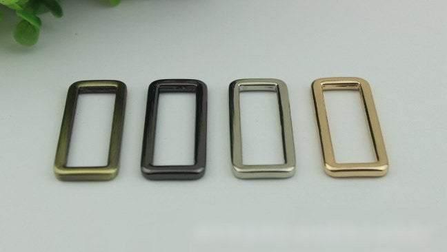 10pcs Strap Slider Bag Hardware Rectangle Single Loop Metal Buckle Adjuster Gold Silver Gunmetal Bronze Purse Handbag Making Bulk 38x12mm