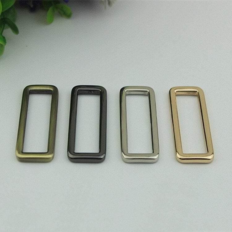 10pcs Strap Slider Bag Hardware Rectangle Single Loop Metal Buckle Adjuster Gold Silver Gunmetal Bronze Purse Handbag Making Bulk 38x12mm