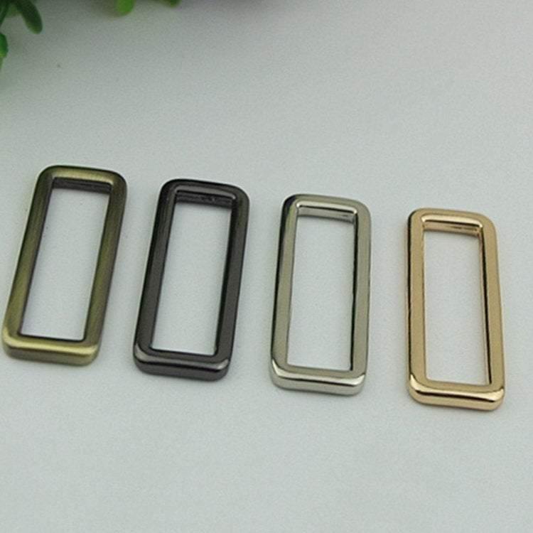 10pcs Strap Slider Bag Hardware Rectangle Single Loop Metal Buckle Adjuster Gold Silver Gunmetal Bronze Purse Handbag Making Bulk 38x12mm