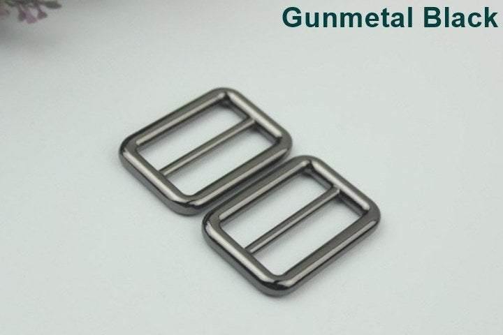 10pcs Strap Slider Bag Hardware Rectangle Double Loop Metal Buckle Adjuster Gold White Silver Gunmetal Bronze Purse Handbag Making 32x20mm