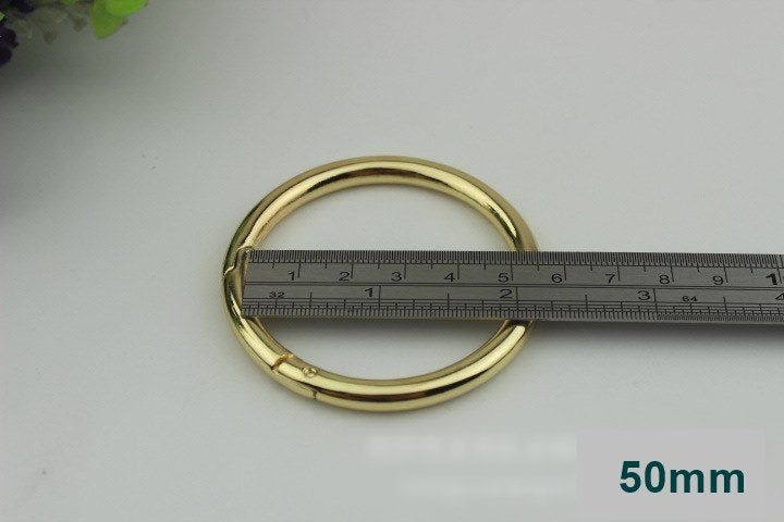 Round Spring Push Gate Ring Swivel Snap Hook 10 12 15 20 25 32 38 50 mm Metal Trigger Lobster Clasp Clip Purse Bag Handbag Handle Wholesale