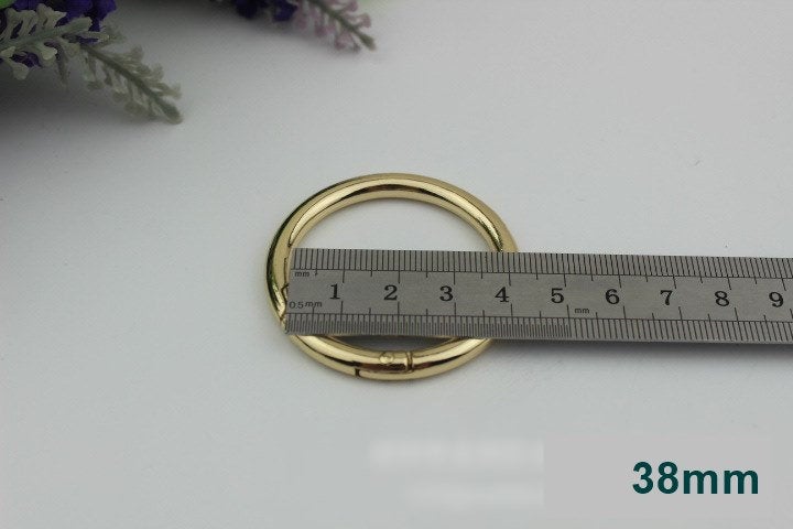 Round Spring Push Gate Ring Swivel Snap Hook 10 12 15 20 25 32 38 50 mm Metal Trigger Lobster Clasp Clip Purse Bag Handbag Handle Wholesale