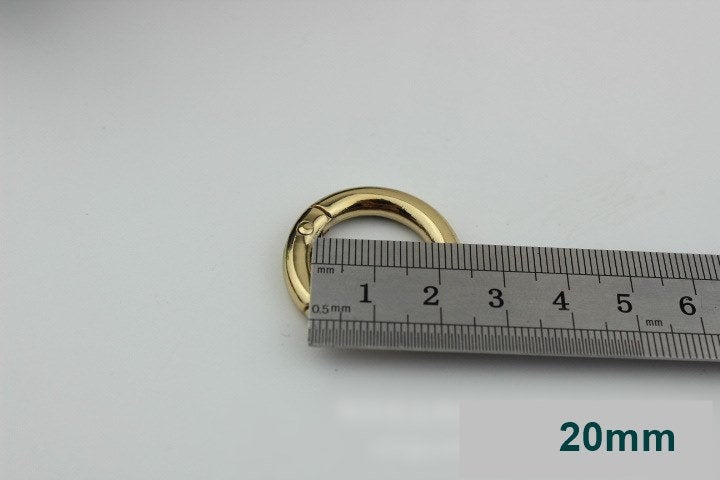 Round Spring Push Gate Ring Swivel Snap Hook 10 12 15 20 25 32 38 50 mm Metal Trigger Lobster Clasp Clip Purse Bag Handbag Handle Wholesale