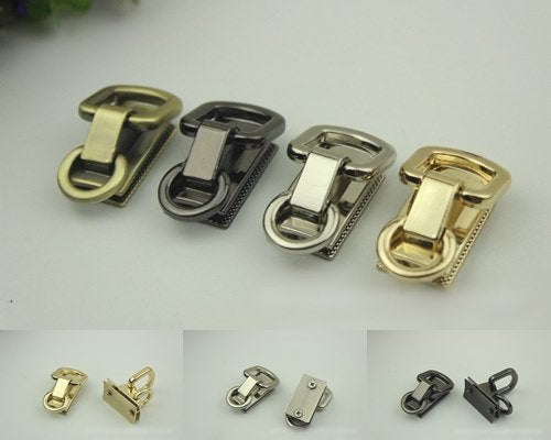 Strap Handles Connector Bag Hardware Metal Lock Buckle Gold Silver Black Bronze 2/20 pcs Handmade Purse Handbag Backpack Making 40 17mm